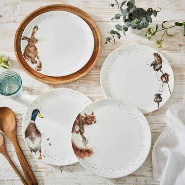 Wrendale Designs Set of 4 Coupe Plates Wrendale Designs Set of 4 Coupe Plates